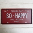thumbnail image 5 of zhangmingg Style Happy Life License Plate Metal Sign for Home Bar Store Wall Art Poster, 5 of 5