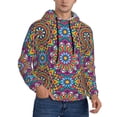 thumbnail image 2 of Naloa Mandala Men's Casual Hooded Collar Drawstring Hoodies Pullover Sweatshirts Casual Long Sleeve Shirts-X-Large, 2 of 7