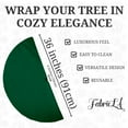 thumbnail image 3 of FabricLA Kelly Green Faux Fur Tree Skirt Cut - 36-Inches with Rounded Edges (No Backing) for Christmas, 3 of 8