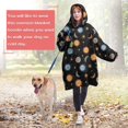 thumbnail image 4 of Wearable Oversized Blanket,Black Sun Moon Star Pattern Wearable Blanket Hoodie for Adults,Cozy Hooded Blankets with Super Pockets,Super Warm Fuzzy Pullover for Women & Men, 4 of 6