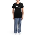 thumbnail image 4 of CafePress - Hammerhead Shark Silhouette Pajamas - Women's Short Sleeve Print T-Shirt and Pants Dark Cotton Pajama Set, 4 of 7