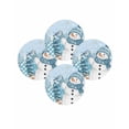 thumbnail image 7 of 15 Inch Round Placemats Set of 4, Blue Snowman Christmas Non Slip Heat Insulation PP Table Mats, Xmas Tree Snowflake Winter Elk Washable Place Mats for Kitchen Dining Party Table Decor, 7 of 7