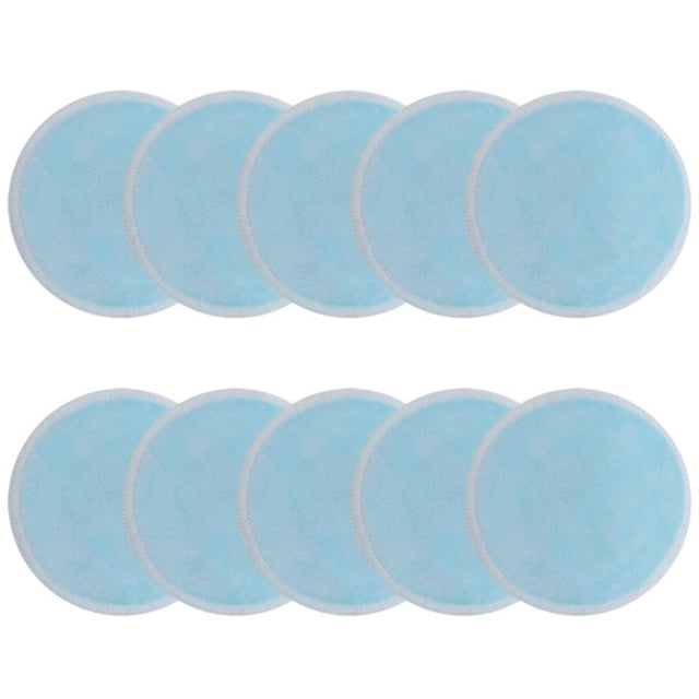 HBFAGFB Tampons de Maquillage Réutilisables 10 Pcs Fournitures de Nettoyage Douces Réutilisables avec Cordon de Serrage Bleu Clair Taille Unique