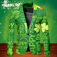 thumbnail image 2 of Outfmvch St Patricks Day Outfits for Men Jackets for Men Mens Jacket Men's St. P's Day Printed Casual Jacket Holiday Party Wear White M, 2 of 5