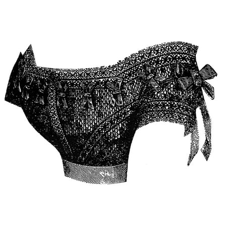 Jaclo Low Pattern - Sewing Pattern: 1869 Low Necked Corsage of Black Lace Pattern