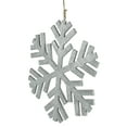 thumbnail image 4 of Northlight Glitter Drenched Wooden Snowflake Christmas Ornament - 11.75" - Silver Tone, 4 of 5