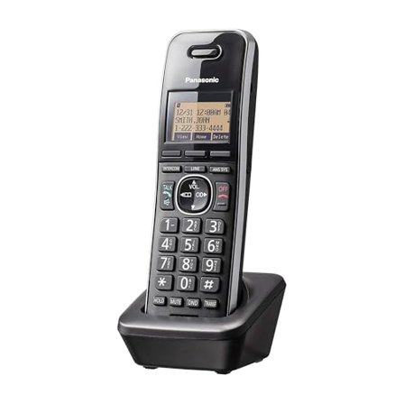 Office Phone, Cordless Extension Handset Accessory to Connect Wirelessly to Expandable Base Station - KX-TGWA41B (Black)
