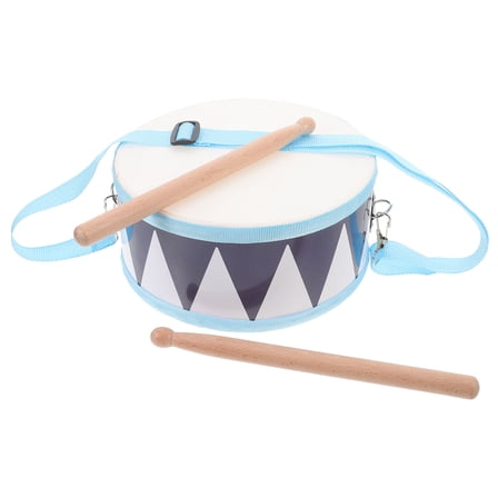 Toyvian 1 Set Beginner Drum Set Wooden Blue Percussion Instrument for Rehearsal