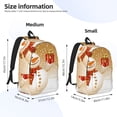 thumbnail image 2 of Disketp Christmas Snowman Gift print Canvas Backpack Lightweight Travel Daypack Student Rucksack Laptop Backpack-, 2 of 5