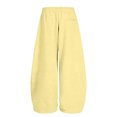 thumbnail image 4 of Grblisyd Girls Barrel Sweatpants Kids Casual Elastic High Waist Solid Color Pants Casual Wide Leg Trousers with Pockets, 4 of 5