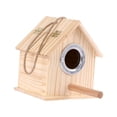 thumbnail image 3 of Casa de pájaros de madera, nido decorativo, casa de pájaros colgante campestre con soporte de percha para 215 cm x 16 cm x 183 cm, 3 of 9