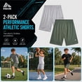 thumbnail image 6 of RBX Boys Athletic Shorts - 2 Pack Performance Mesh Jersey Gym Shorts with Elastic Waistband (8-16), 6 of 7