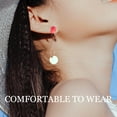 thumbnail image 3 of FRCOLOR 1 Pair Retro Earrings Statement Earrings Red Color Festive Occasions, 3 of 8