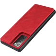thumbnail image 6 of Galaxy Note 20 Wallet Case with Card Holder, Luxury PU Leather Kickstand Card Slots,Double Magnetic Clasp and Flip Wrist Strap Multi-Function Case for Samsung Galaxy Note 20 6.7",Red, 6 of 13
