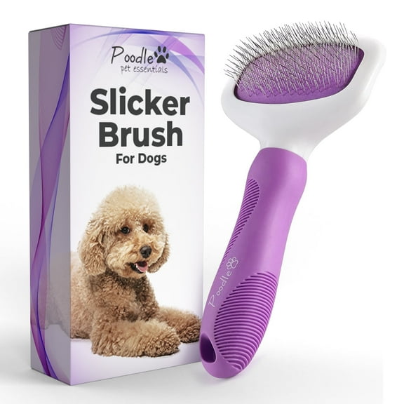 Poodle Pet Slicker Brush Pet Hair Remover Grooming Brush for Dogs & Cats