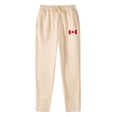thumbnail image 3 of Npasoilc Casual Sweatpants for Men Solid Color Drawstring Waist Elastic Leather Label Straight Sport Trousers,Khaki, 3 of 3