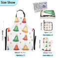 thumbnail image 3 of Christmas Bells Stars Cartoon Apron Set with Oven Mitts Pot Holders Set of 5 Kitchen Stuff Accessories, 3 of 6