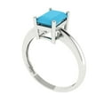 thumbnail image 2 of Solitaire Engagement Ring for Women - 1.75ct Simulated Turquoise in 18K White Gold Promise Ring, 2 of 6