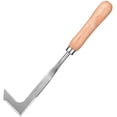 thumbnail image 1 of Desmalezadora de acero inoxidable con mango de madera, hoz, extractor de malezas, herramienta para desmalezar, machete, cuchillo con gancho, herramienta para césped y jardín., 1 of 7