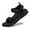 Black, variant on Lopsie Men's Shoes Water-Resistant Adjustable Open Toe, Black, 10
