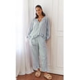 thumbnail image 1 of Gupgi Women Plaid Pajama Sets 2 Piece Lounge Set Long Sleeve Button Down Shirt Ruffle Pants, 1 of 2
