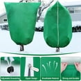 thumbnail image 2 of Bxaolu Plant Covers Freeze Protection, 2 Pack Frost Covers with Zipper Drawstring (31.5" x 39.3"), Plant Protection Cover Bags for Outdoor Winter Frost Cold Weather Shrubs Trees Covers(Green), 2 of 9