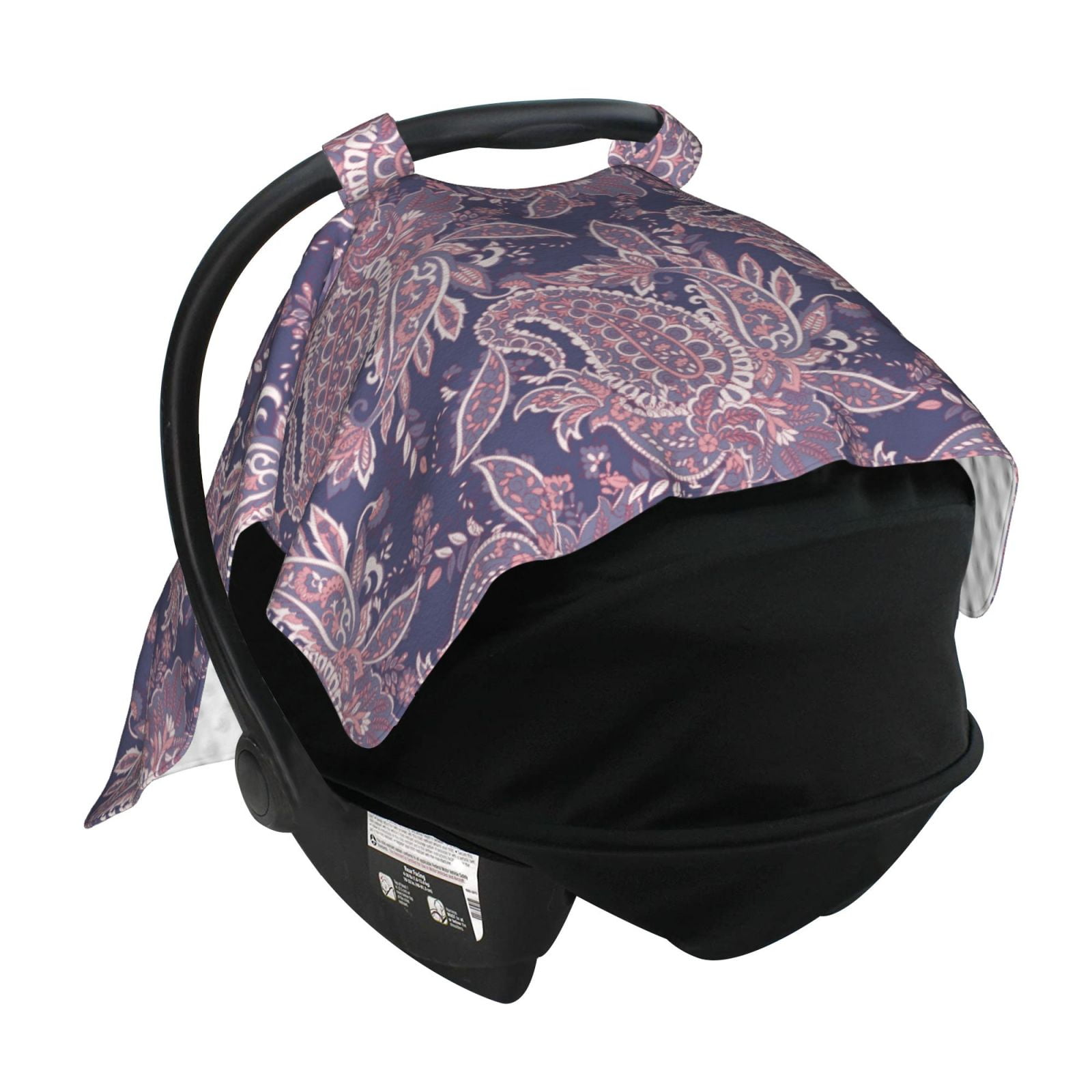 Car Seat Cover Baby - Paisley Purple Breathable Infant Car Seat Cover for Baby Carseat, Lightweight Comfort Baby Essentials Must Haves Newborn Stuff for Girl Boy