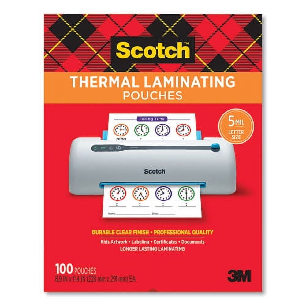 Laminating Pouches, 5 Mil, 9" X 11.5", Gloss Clear, 100/pack | Bundle of 5 Packs