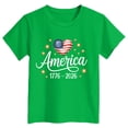 thumbnail image 4 of Yindaity Girls Memorial Day Shirt Girls 4th of July USA Shirt American Flag Patriotic T-Shirt Independence Day Outfit for Kids(Green,9-10 Years), 4 of 4