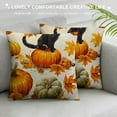 thumbnail image 3 of Qinduosi Summer, Fall, Winter Pillow Covers Seasonal Pillow Case Covers Outdoor Festival Flowers, Sunflowers, Snowflakes, Pumpkins, Elk Decorative Throw Pillow Case for Sofa Couch White, 3 of 5