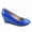 Blue, variant on Doris-22 Women's Round Toe Patent Wedge Heel Shoes