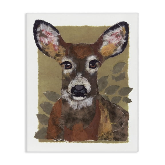Stupell Industries Woodland Deer Painting Animals & Insects Painting Gallery Wrapped Canvas Art Print Wall Art, 16 x 20