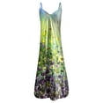 thumbnail image 4 of Womens Dresses Vacation, Women's Cami Maxi Dress Spaghetti Strap Sexy V Neck Long Dress Elegant A-Line Swing Holiday Beach Sundress Vestidos, 4 of 4