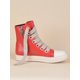 thumbnail image 4 of Women Two Tone High Top Lace-up Front Skate Shoes, Sporty Sneakers, 4 of 4