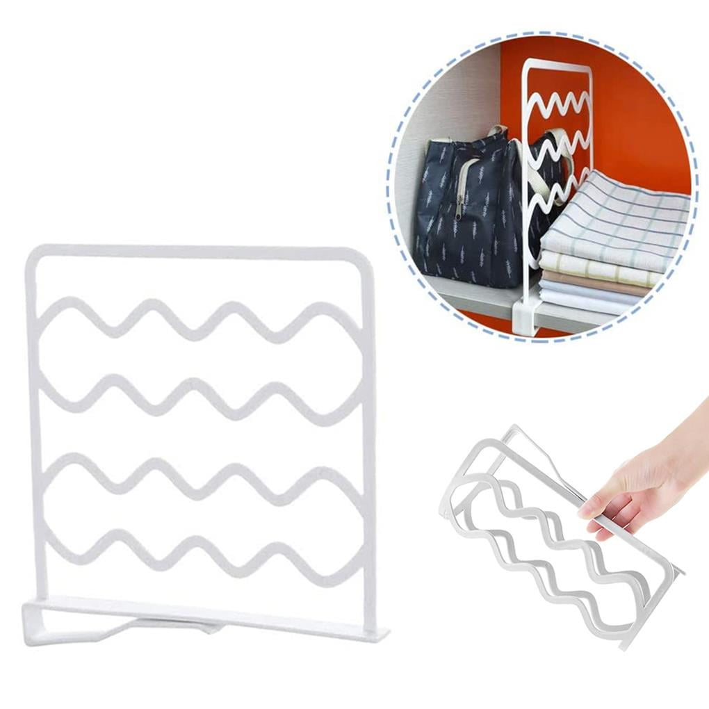 unbranded 1 Pcs White Shelf Dividers Plastic Closet Shelf Organizer
