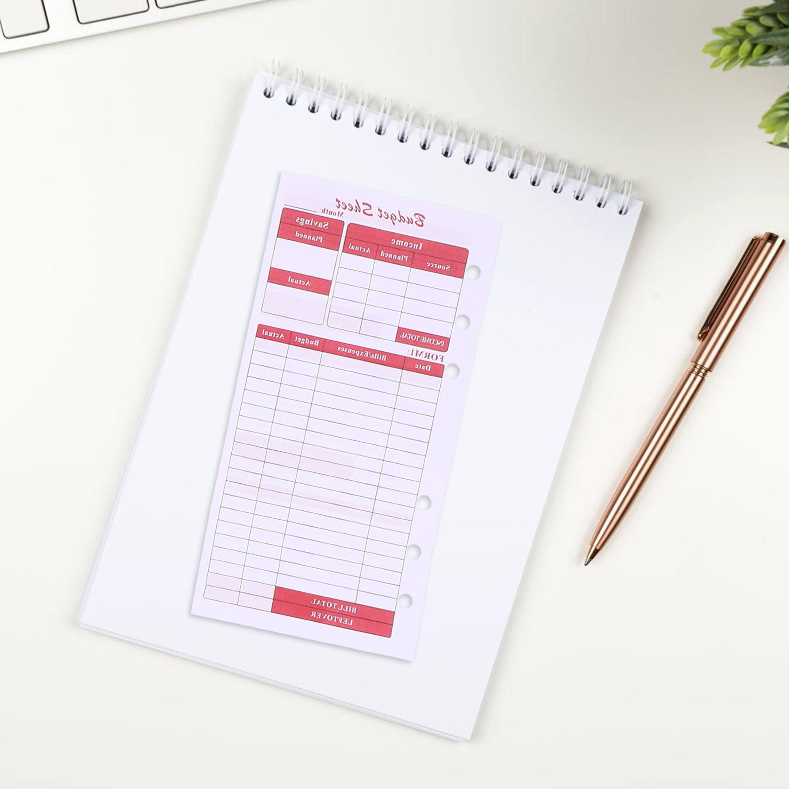 Hytrove Extra Thick Assorted Color Budget Planner Cards for Writing and Tracking