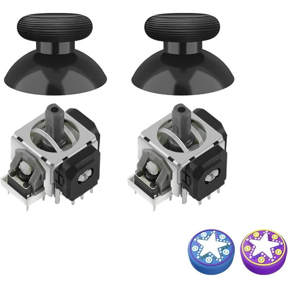 TRAHOO-GuliKit TMR Electromagnetic Joysticks Replacement for Switch Pro Controller, Thumbstick Grips for Switch Pro Controller, Thumbstick Caps Included