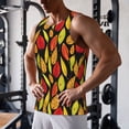 thumbnail image 5 of Lsque Autumn With Leaves Pattern Mens Tank Tops Muscle Athletic Quick Dry Sleeveless Workout Fitness T Shirts Beach Tank Top, Loose-fit Sleeveless Shirt for Men-4X-Large, 5 of 7