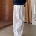 thumbnail image 5 of Pantalones de seda de hielo para hombre, finos, frescos, rectos, de verano, para oficina, negocios, informales, largos, talla grande, XXXL, 5 of 5