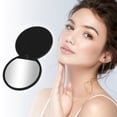 thumbnail image 2 of Vocoste 1 Pc Girls Round Cosmetic Mirror Compact Mirror for Business Travel Black, 2 of 4