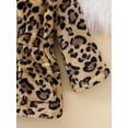 thumbnail image 5 of Gureui Kids Baby Girls Spring Jacket, Fall/Winter Long Sleeve Leopard Elastic Waist Zip-Up Hooded Coat Outerwear, 5 of 9