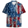 thumbnail image 6 of UngA America 250 Shirt, Men's American Flag Patriotic Button Down Shirt USA 4th of July Short Sleeve Tshirts Shirts for Men（Blue,XL), 6 of 6