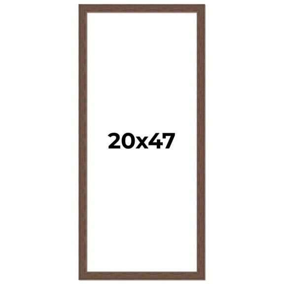 20x47 Frame Brown Distressed Barnwood Picture Frame | Rustic Farmhouse Photo Frame Includes UV