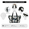 thumbnail image 3 of Travel Duffle Bag Floral Flowers Blue Travel Tote Bags Carry on Luggage Waterproof Weekender Bags with Top Handle Adjustable Shoulde Strap for Travel Gym, 3 of 5