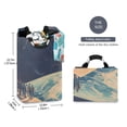 thumbnail image 2 of Yayeee Freestanding Laundry Hamper with Handle Collapsible Large Storage Basket for Clothes, Blue Earth, 2 of 7