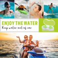 thumbnail image 4 of Swimming Earplugs , 3 Pairs, Silicone Comfortable Earbuds with Storage Case for Adults, Children Prevent Swimmer`s Ear(Green-L), 4 of 9