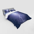 thumbnail image 3 of Ambesonne Grey Bedding Set 3 Pcs, Thunderstorm Dark Clouds, Twin XL, Blue, 3 of 3
