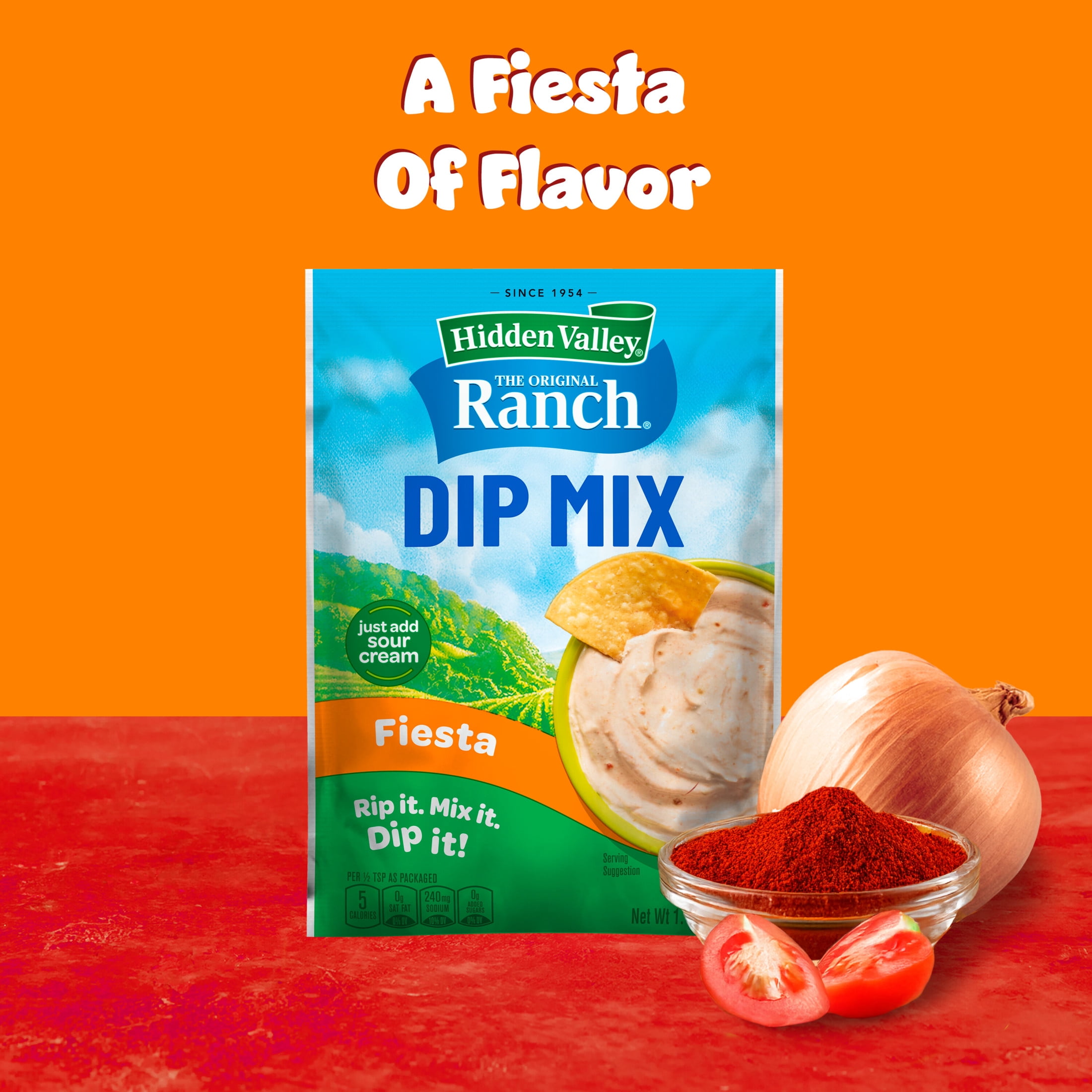 Hidden Valley Fiesta Ranch Dip Mix, 1 oz Packet