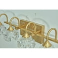 thumbnail image 3 of Hi-LIGHTS,Retro 5-Light Bathroom Vanity Light Fixture with Crystal Glass Shades(Bulbs Not Included),Wall Mounted Lighting for Bathroom,Dressing Room,Powder Room and Vanity Mirror(Golden）, 3 of 5