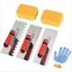 thumbnail image 1 of Juego de Llana Dentada Cuadrada de Acero Inoxidable para Azulejos, con Esponja para Juntas y Guantes de Trabajo, Herramientas de Albañilería para la Instalación de Azulejos., 1 of 5